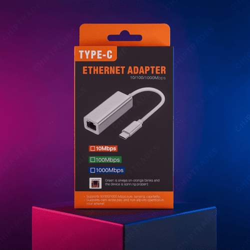(0625) TYPE C TO LAN METAL BODY 1000 MBPS ORANGE BOX