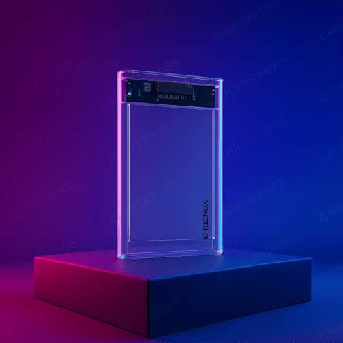 (0425) 2.0 Transparent Reenox HDD Enclosure (Blue-white)