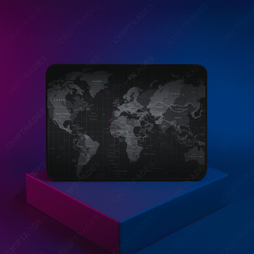 (1224) SMALL size world map mouse pad