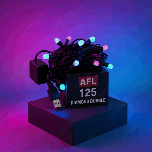 (724)AFL 125 Diamond Bubble 15 bulb lights
