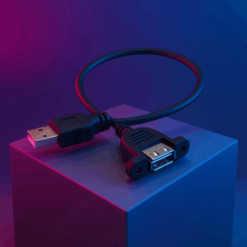 (624)  usb male female 0.3 meter with ear (2.0)