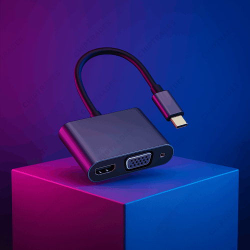 (0325) type c 4 in1 hdmi+vga +usb +c