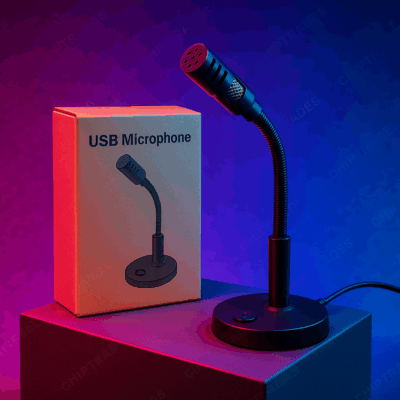 (824)  USB MIC Bendable with on/Off option