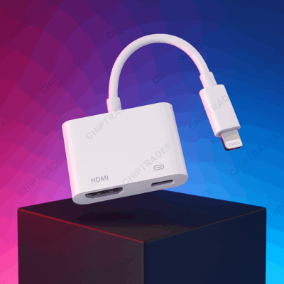 (524) Lightening to Hdmi + Lightening Female