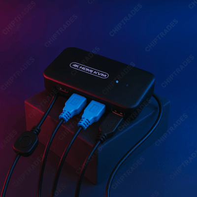 (724)HDMI KVM Switch 2 Port with Cables