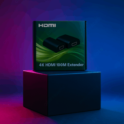 (724)  heavy quality 100 meter HDMI Extender (green Box)