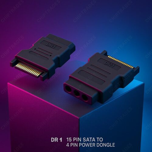 (0725) (DR1) 15 pin sata to 4 pin power dongle