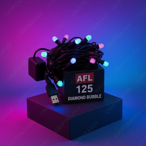 (724)AFL 125 Diamond Bubble 15 bulb lights