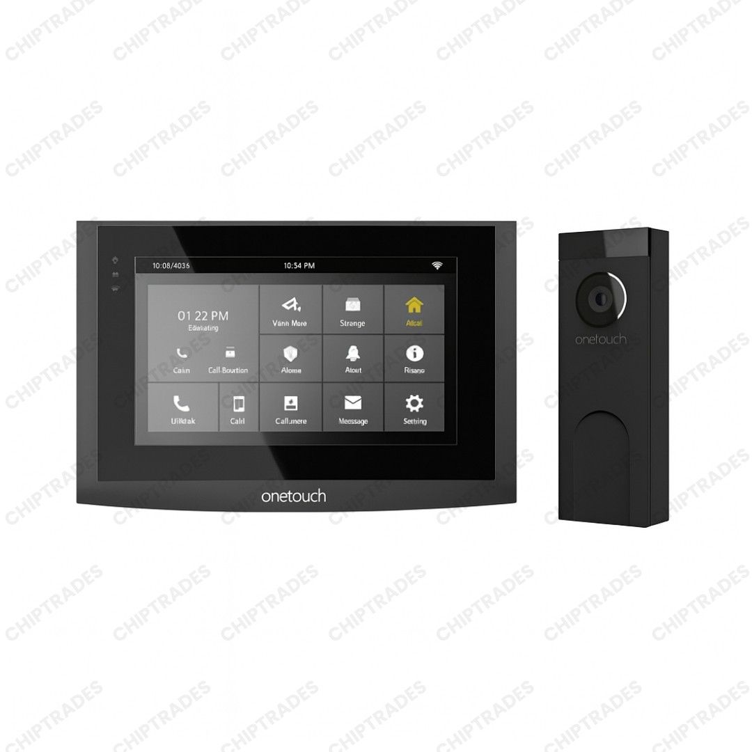 (524) Onetouch, VDP Kit, 7 Inch SIP Linux Based Screen(Dual Interface), PoE Based, Black, Silver + 1.3MP Camera (PREPAID) - Image 2