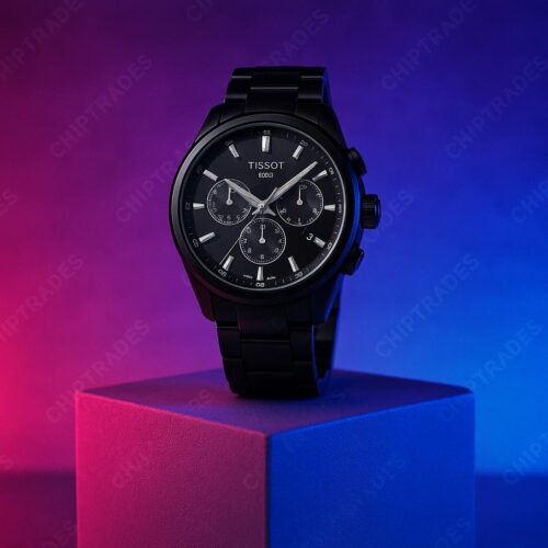 (524) (DS) TISSOT 1853 WATCH(BLACK) DIAL & (BLACK)BELT