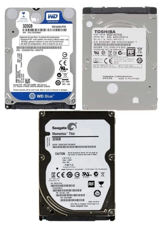 (524) (TDS) Refurbished Laptop HDD 320GB (Seagate, WD, Toshiba) with polyethene Pack (No Warranty) - Image 2
