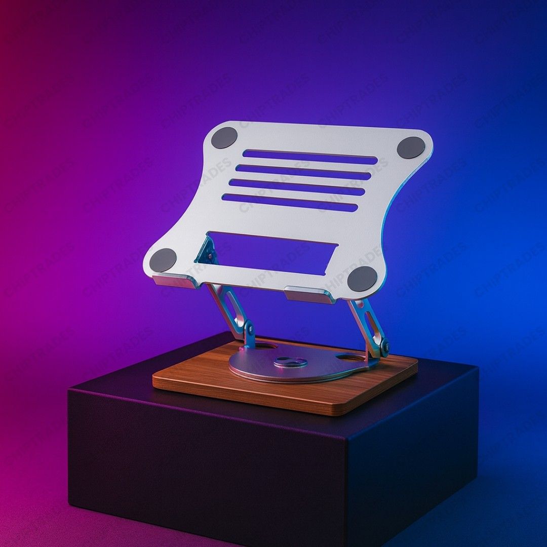 (New 25) EO -J31 Wooden Base 360° Laptop stand