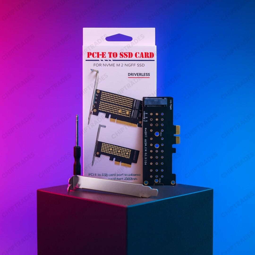 (New 25) 1x NVME card (1 port) with small clamp