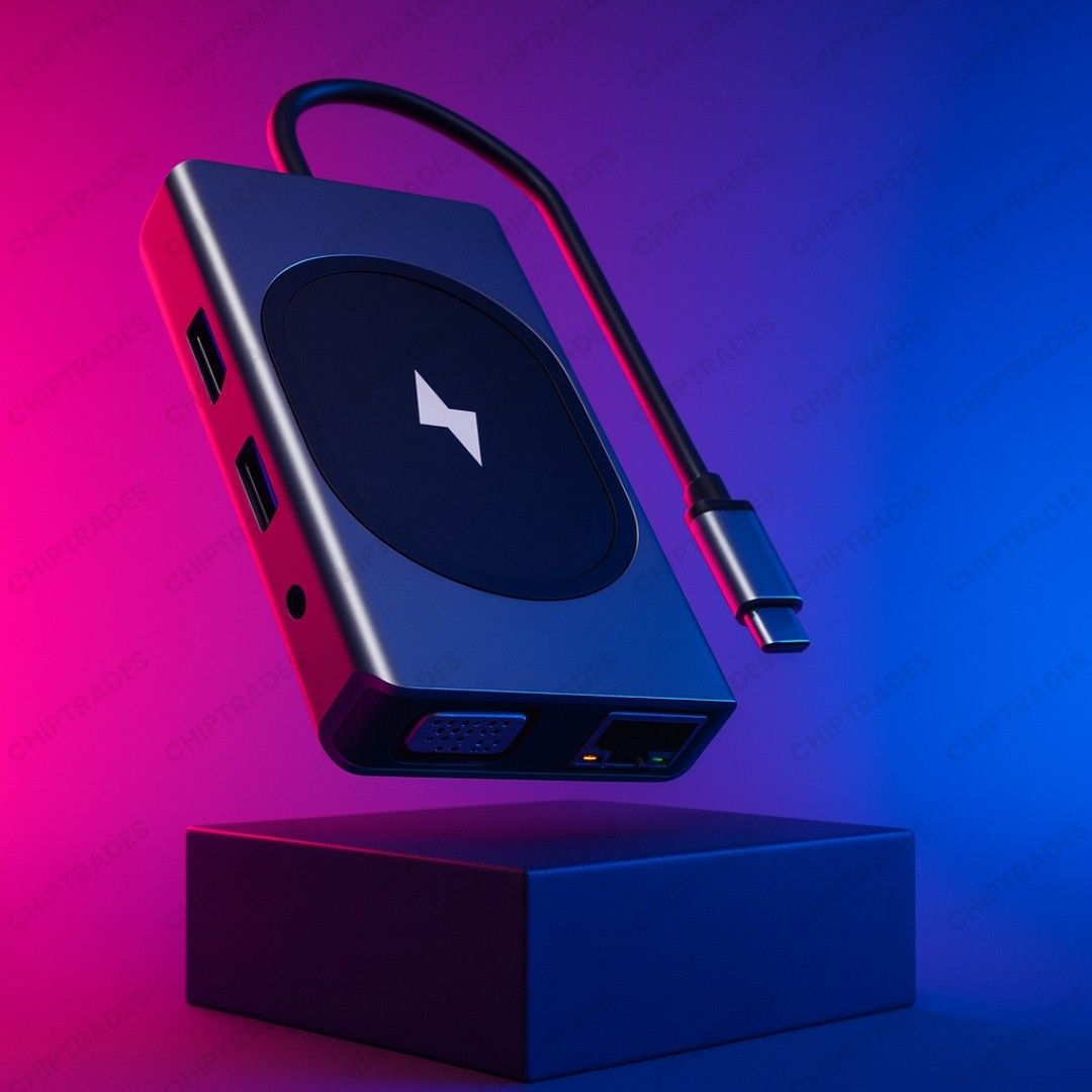 (New 25) TYPE C 9 in 1 with wireless chaarging