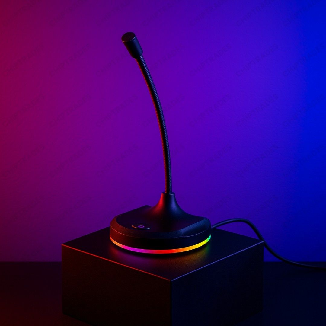 (1225) usb mic with USB Hub 3 port with RGB light & ON/Off Button