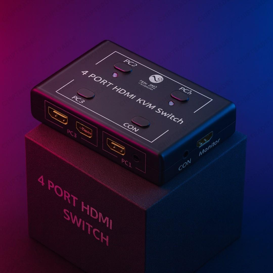 (524) KVM SWITCH 4 PORT HDMI