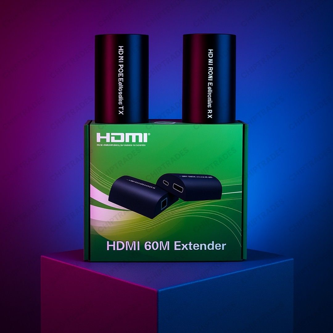 (1125) heavy quality 60 meter HDMI Extender (green Box)