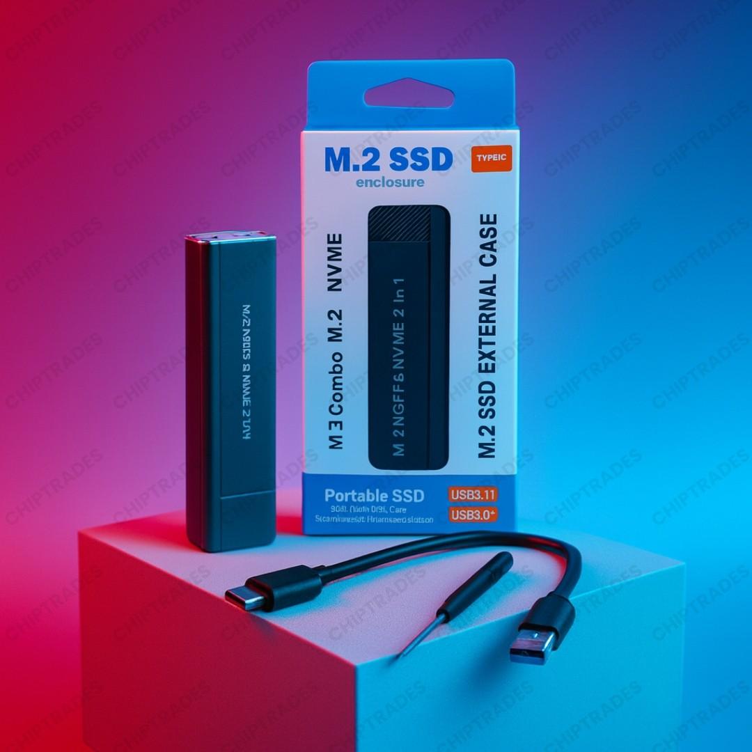 (1225) SSD Casing NVME+M2 (2 in 1) fibre Body