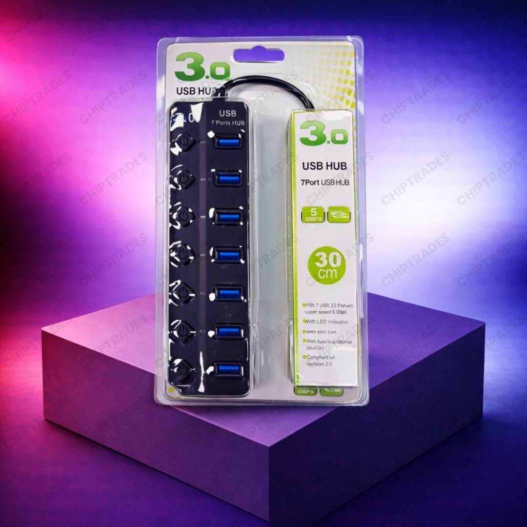 (1225)USB Hub 7 port/7 Switch 3.0