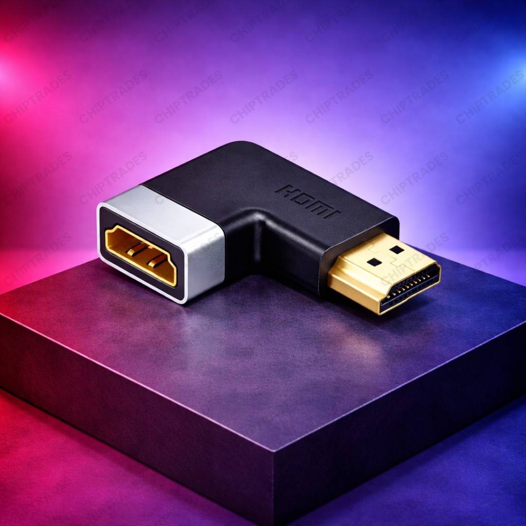 (NEW26) ZC-010 Hdmi Male to Hdmi Female (L Shape) - 4k 60Hz