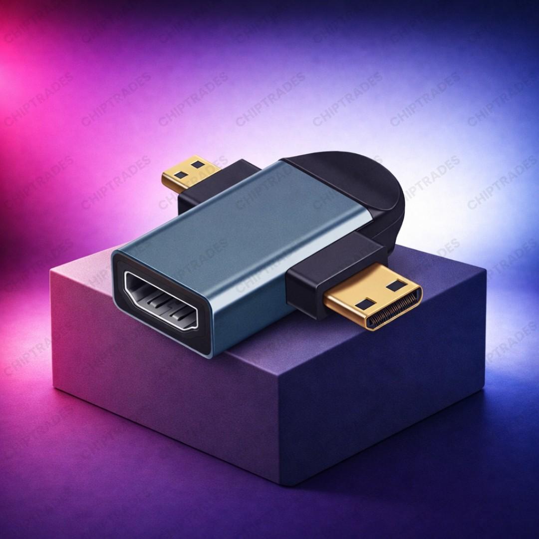 (NEW26) ZC-013 Type C + Mini + Micro to Hdmi Female