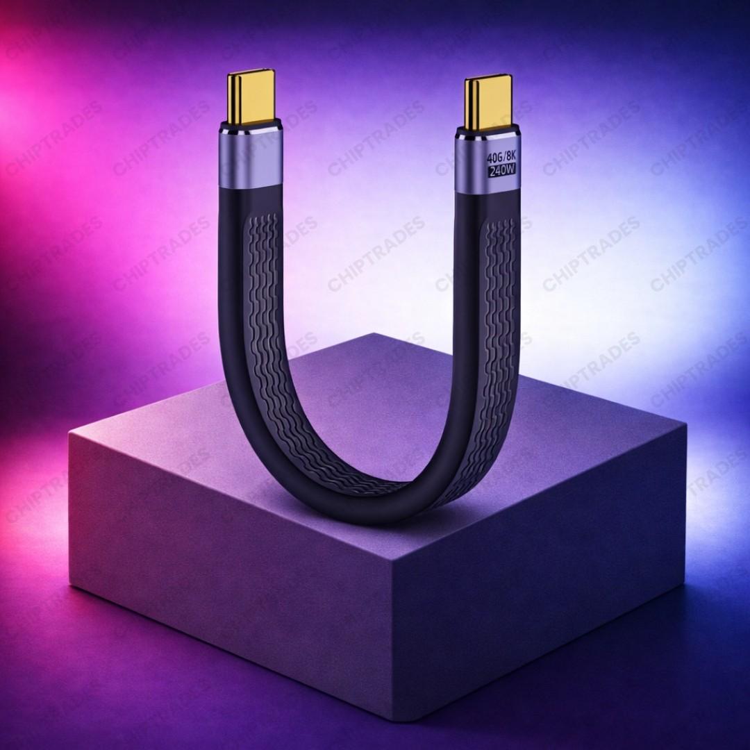 (NEW26) ZC-030 Type C Male Male Usb C Cable 5.3 inch