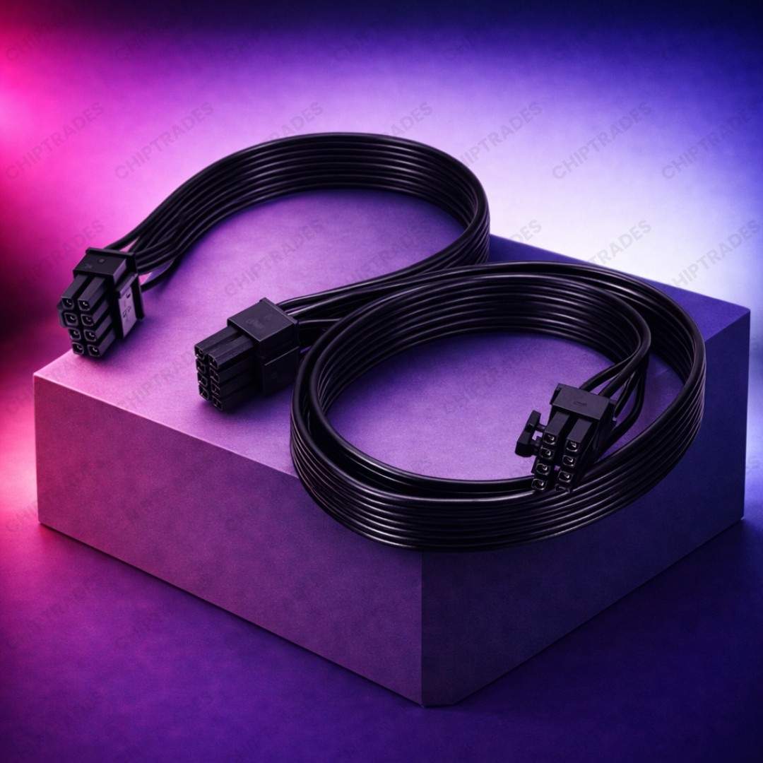 (NEW26) 8 pin male to 8 pin y male (black colour)