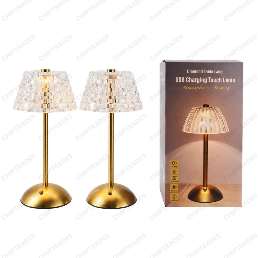 (NEW26) 714 Touch Full Brass Metal Lamp