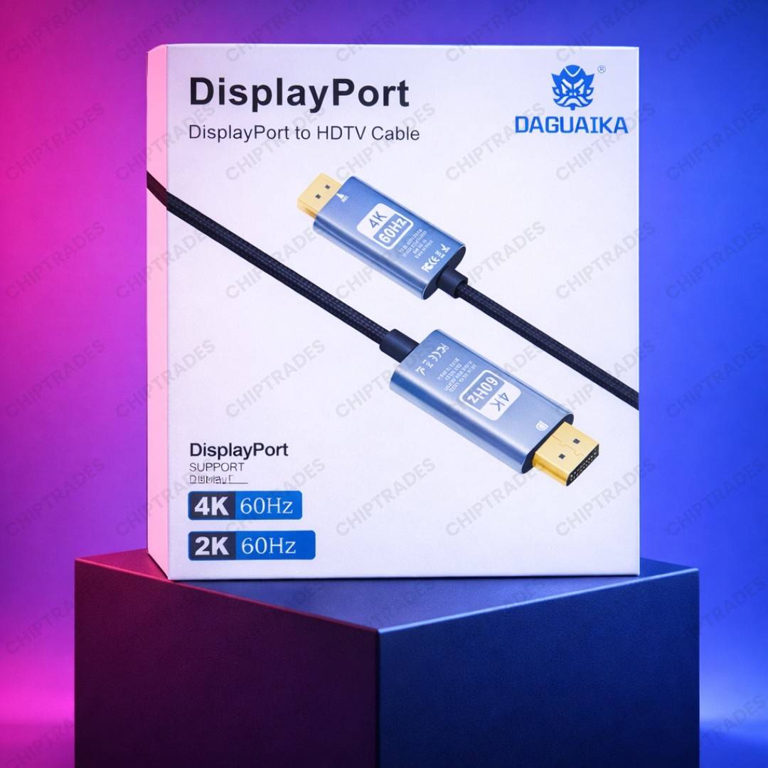(NEW26) 4k 60Hz Dp to Hdmi Cable 2mtr (Box Pack) - H084