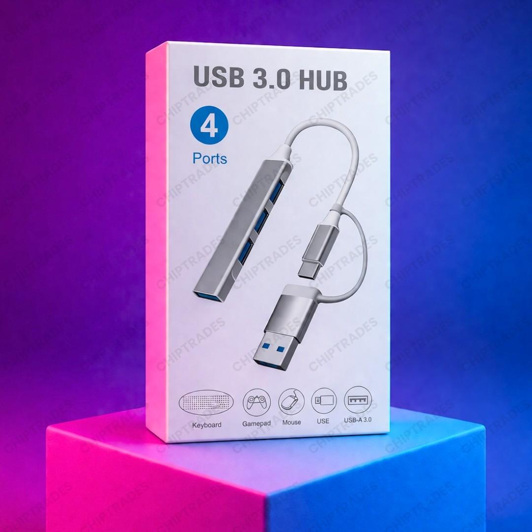 (0426) Type c + usb slim metal hub