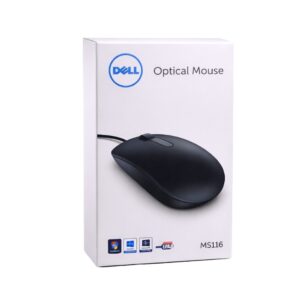 (T50) (0326) MS116 Dell USB Wired Optical Mouse wihtout box (Import/Counterfeit)