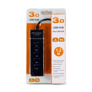 (924) USB HUB 4 port /1 switch (1.2 mtr ) 3.0