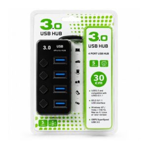 (0826) 30 cm 4 port USB HUB 3.0