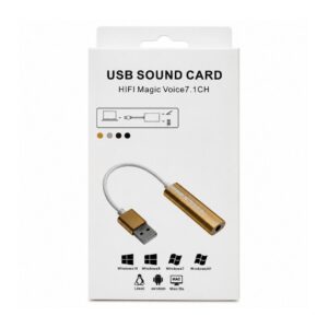 (0826) (Volume Button wire type) Heavy USB Sound Adapter