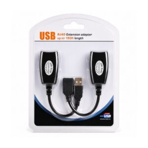 (0726) 150FT Length USB EXTENDER RJ45 Extension Adapter