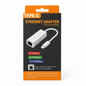 (0126) TYPE C TO LAN METAL BODY 1000 MBPS ORANGE BOX