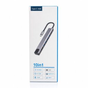 (0326) TYPE C 10 in 1 (Hdmi +lan + sd +tf + USB X4+ TYPEC X 2)