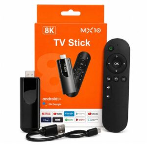 (NEW26) TV Stick MX10 with Voice (Orange Box) 2gb + 16gb / Version 13