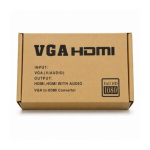 (0826) Vga to Hdmi brown box with Audio