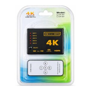 (0826) 5 port HDMI Switch with Remote