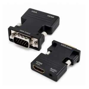 (0826) (DR1) hdmi female to vga male with audio (dongle type )