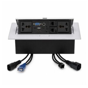 (New 25) Pop up box with type c port (Silver Colour)