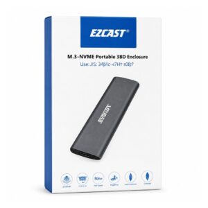 (524) Ezcast NVME Casing with 2 Cables