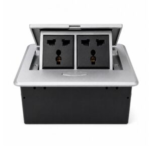 (NEW26) pop up box BD300-5 (2 sockets) black model - AO771