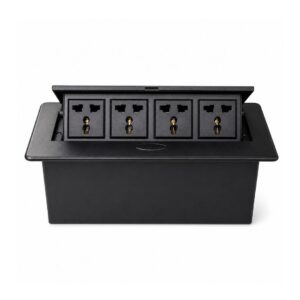 (NEW26) pop up box BD300-6 (1 socket+1 usb +1 type c ) Silver model - AO77H