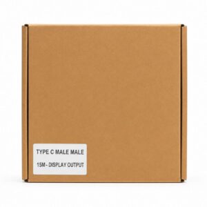 (NEW26) For Display Type C Male Male 10mtr (Fibre) Brown Box - K094