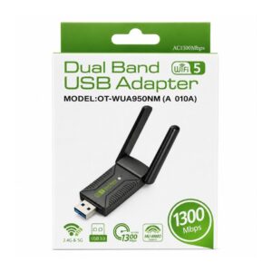 (0726) A010A 1300mbps dual band usb adapter (green)