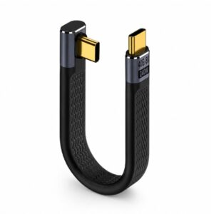 (NEW26) ZC-035 Type C Male (Right Angle) to Male Usb Cable 5.3 inch