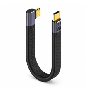 (NEW26) ZC-032 Type C Male (Right Angle) to Male Usb Cable 5.3 inch