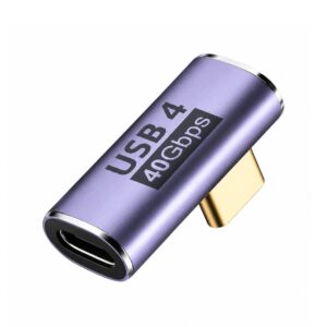 (0326) ZC-021 Type C Male Female Right Angle 40gbps